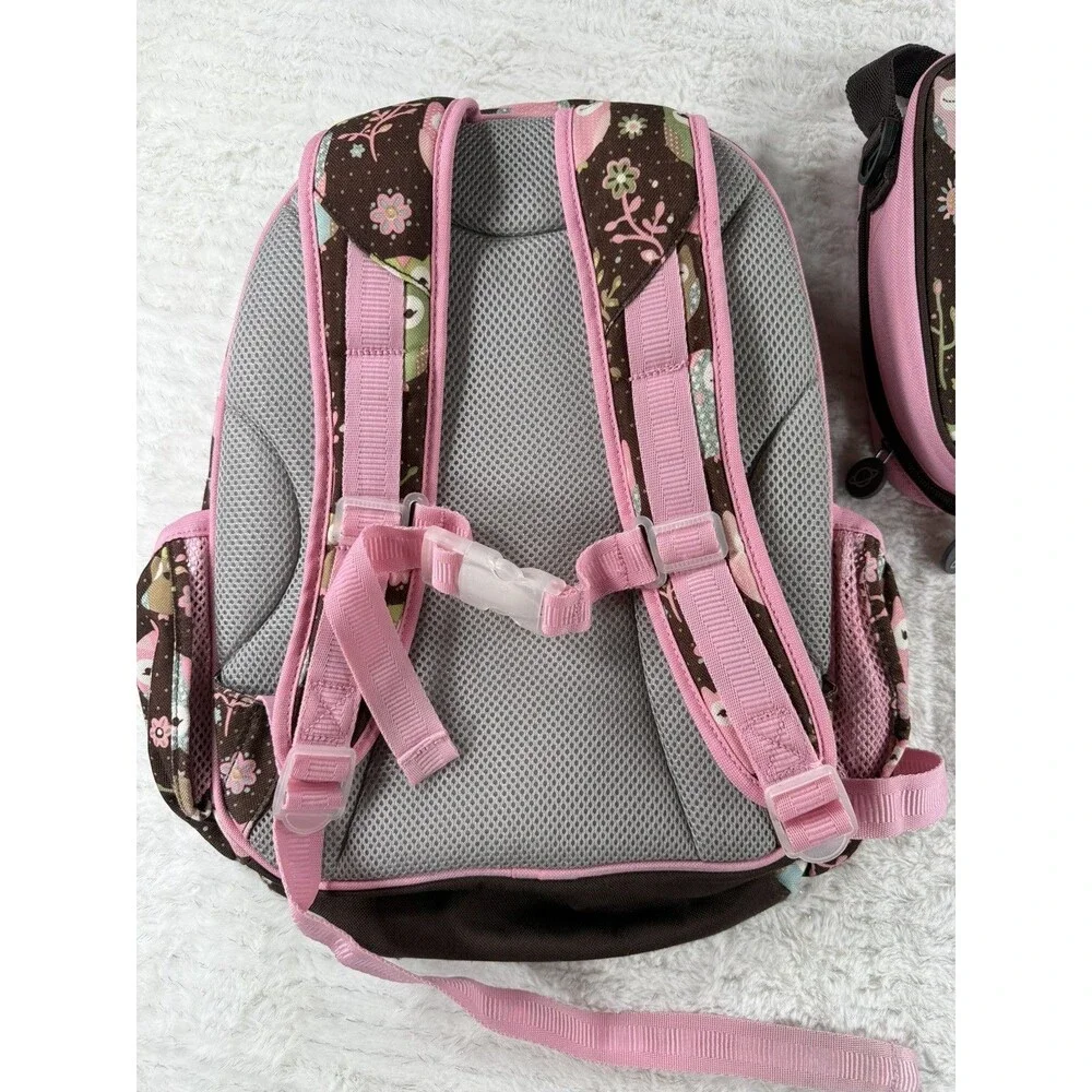 Pottery Barn Kids Mackenzie Chocolate Owl Backpack and PlanetBox Lunch Box Set